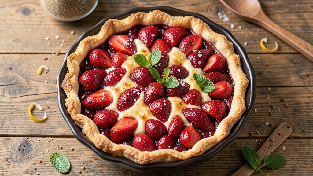 Roasted Strawberry Pie Recipe: Caramelized Sweetness with Buttery Crust Layers