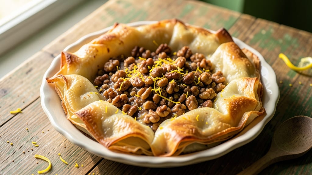 Albanian Pie Recipe: Crispy Phyllo Layers With Walnut-Filled Sweetness
