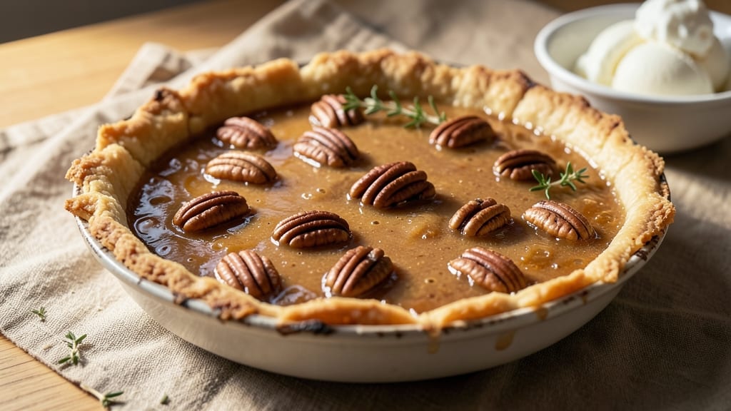 American Pecan Pie Recipe: Nutty Crunch and Caramelized Vanilla Bliss