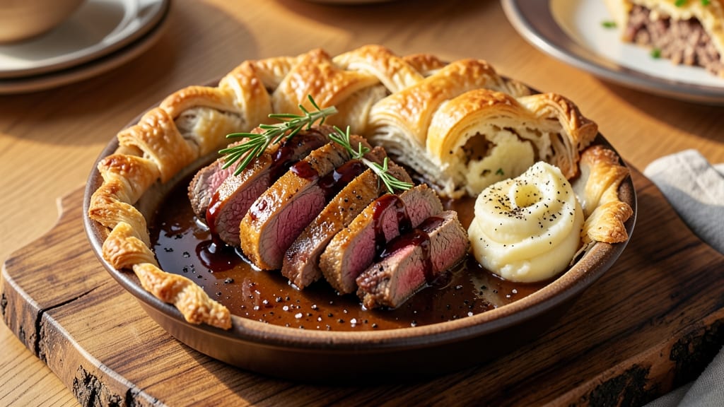 Roast Beef Meat Pie Recipe: Flaky Pastry Crust Over Savory Gravy Filling