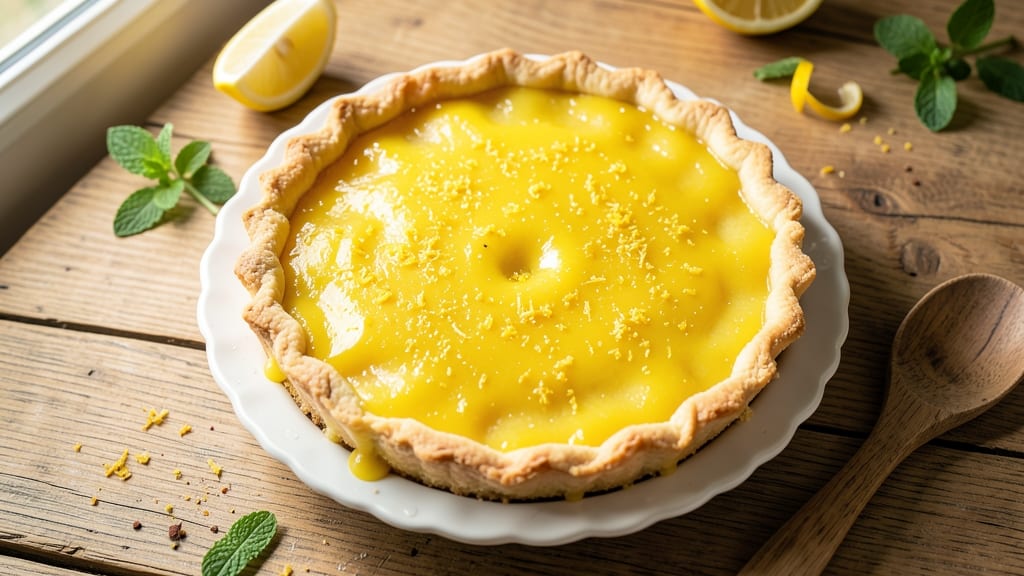 Amish Lemon Sponge Pie Recipe: Zesty Citrus Layers With Foil-Sealed Crust