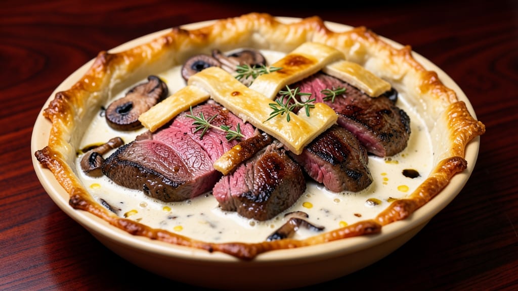 Steak and Mushroom Pot Pie Recipe: Savory Gravy and Flaky Homemade Crust Fusion