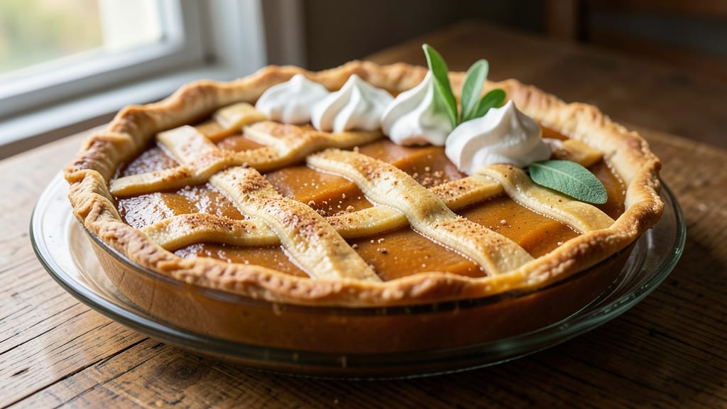 9.5-Inch Pumpkin Pie Recipe: Spiced Filling and Foil-Sealed Crust Brilliance