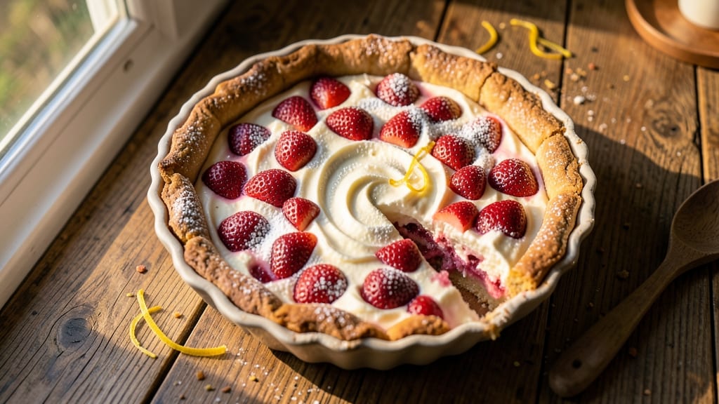 Amish Strawberry Cream Cheese Pie Recipe: Rustic Vanilla-Infused Crust With Bursting Fruit