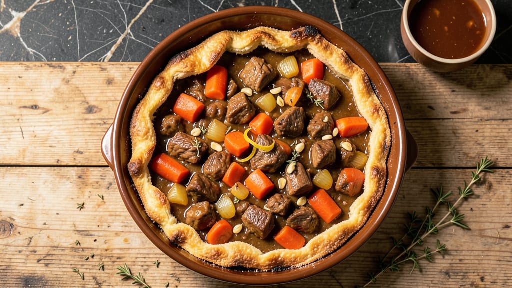 Slow Cooker Beef Pie Recipe: Flaky Top Crust Over Rich Gravy Magic
