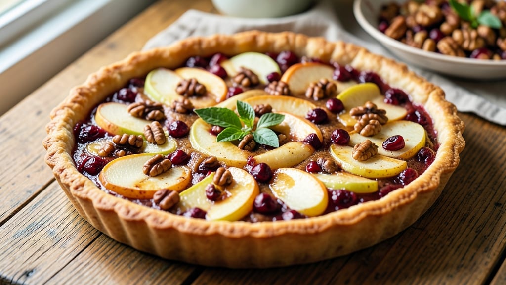 Apple Cranberry Walnut Pie Recipe: Autumn Spice Crunch in Every Slice
