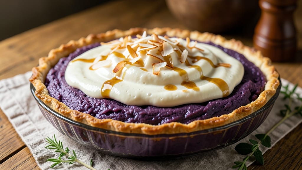 Purple Sweet Potato Haupia Pie Recipe: Tropical Coconut Cream Meets Spiced Root