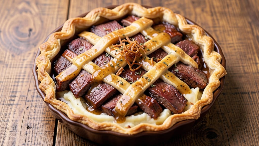 Roast Beef Pies Recipe: Savory Gravy-Stuffed Pastry With Crispy Lattice Top