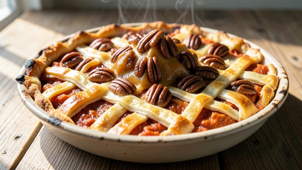 Southern Sweet Potato Pecan Pie Recipe: Crunchy Top, Silky Spiced Filling