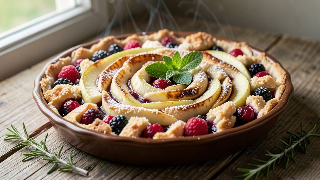 Apple Berry Crumble Pie Recipe: Warm Spice and Buttery Topping Fusion