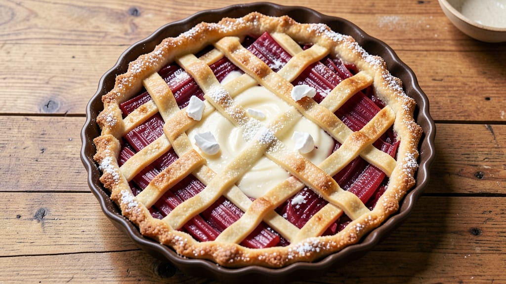 Amish Rhubarb Custard Pie Recipe: Rustic Crust Meets Tangy-Sweet Filling