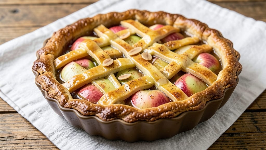 Rich Apple Pie Recipe: Spiced Filling Under Buttery Lattice Crust