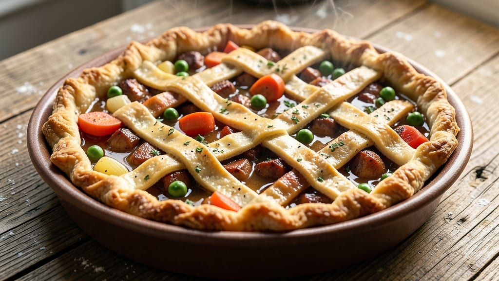Sausage and Gravy Pot Pie Recipe: Flaky Crust Cradles Rich, Savory Filling