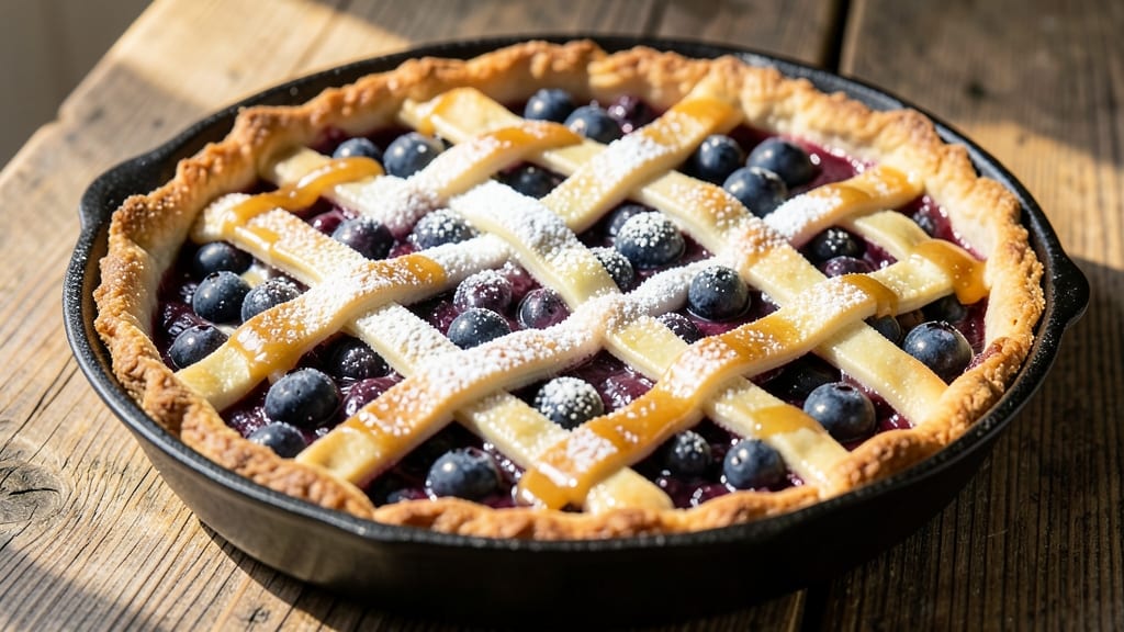 American Blueberry Pie Recipe: Bursting With Juicy Fruit and Golden Crust