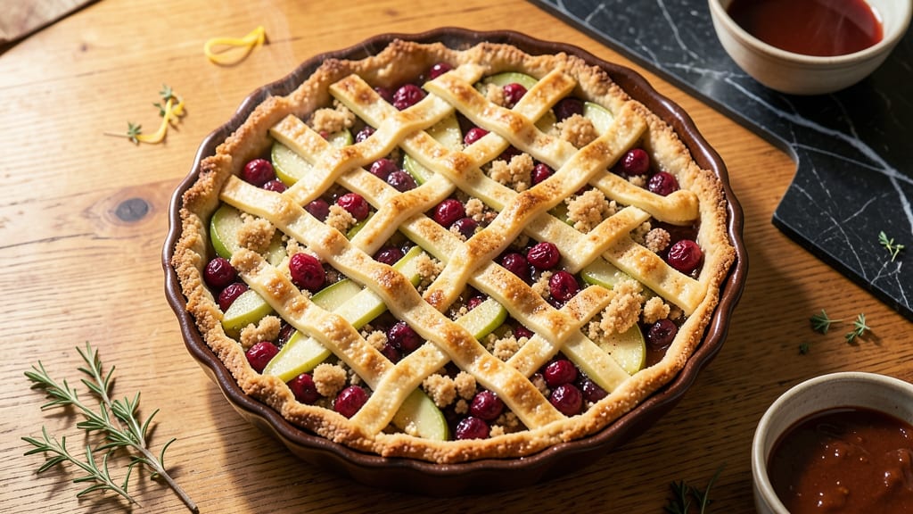 Apple Cranberry Crumb Pie Recipe: Warm Spice and Buttery Streusel Crunch