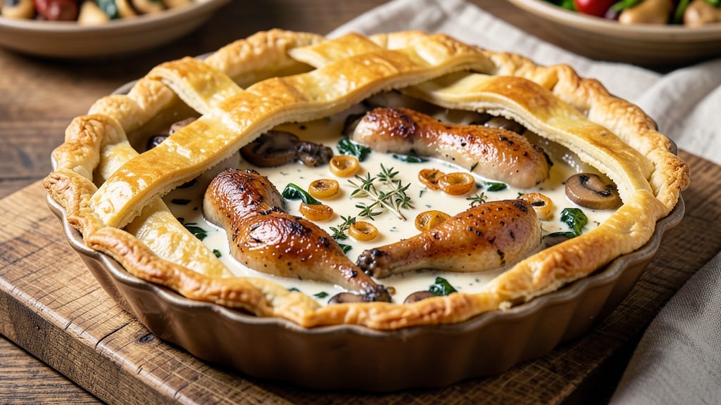 Quail Pot Pie Recipe: Flaky Crust Over Herb-Infused Gravy Bliss