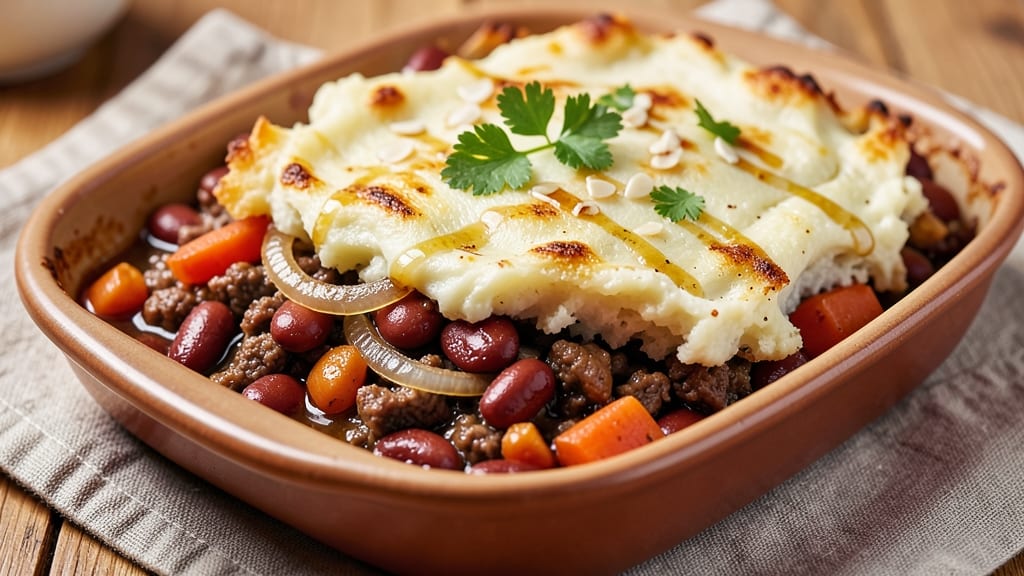 Shepherd's Pie Recipe With Baked Beans: Hearty Mash-Topped Comfort in One Pan