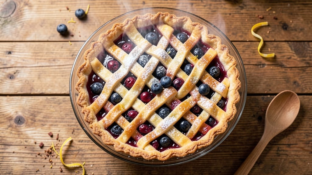 8-Inch Blueberry Pie Recipe: Bursting With Juicy Berries and Crispy Lattice Top