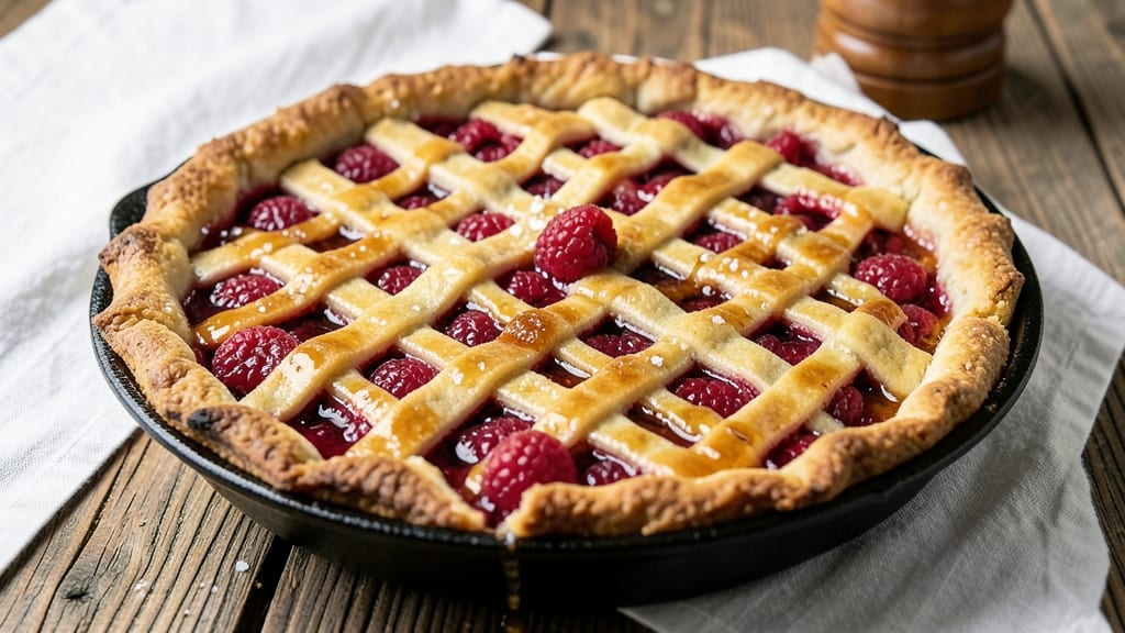 Amish Raspberry Pie Recipe: Homestyle Lattice Crust With Bursting Berries