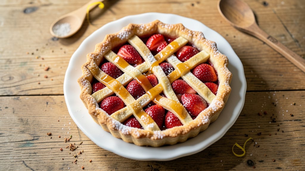 Anna Miller's Strawberry Pie Recipe: Buttery Lattice Crust Over Bursting Fruit Bliss