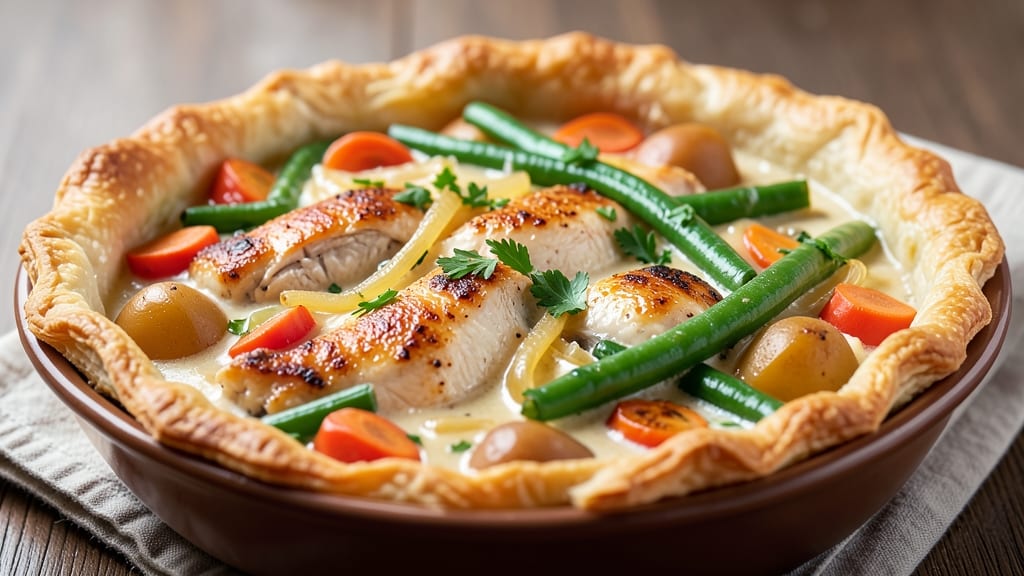 Southern Style Chicken Pot Pie Recipe: Flaky Lattice Crust Over Creamy Gravy Heaven