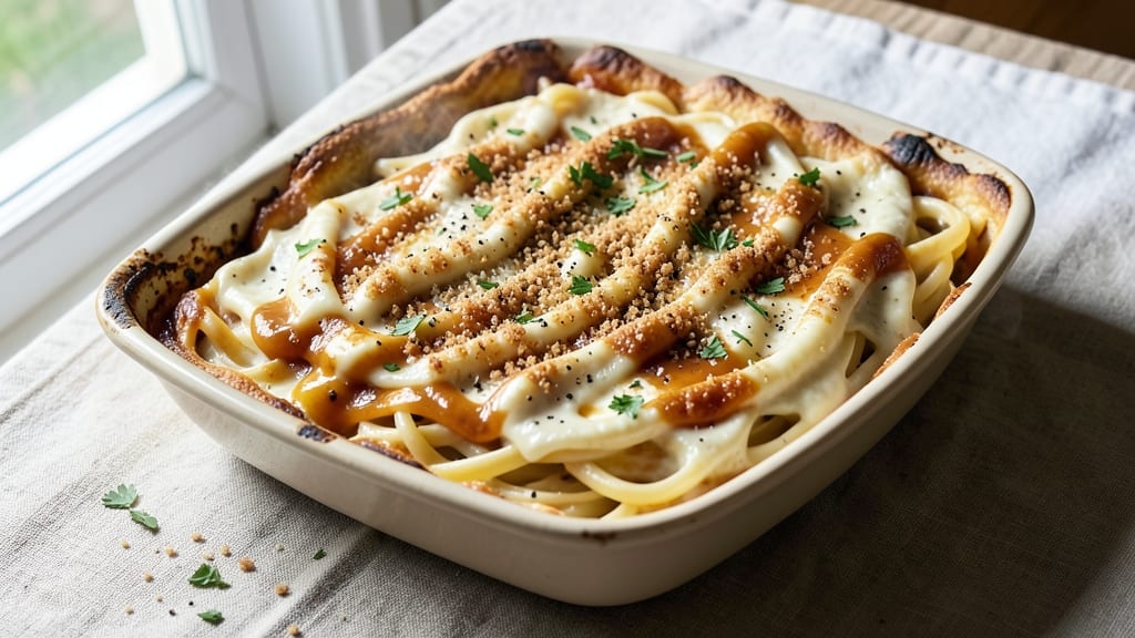 Alfredo Spaghetti Pie Recipe: No-Bake Creamy Layers for Effortless Dessert